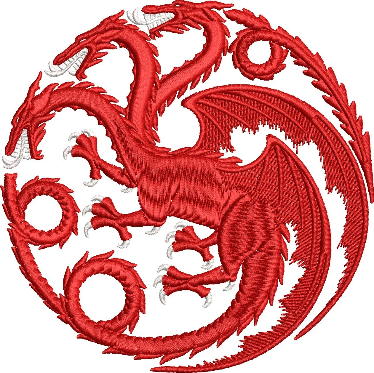 Alternative view of  House Targaryen Sigil Embroidery 