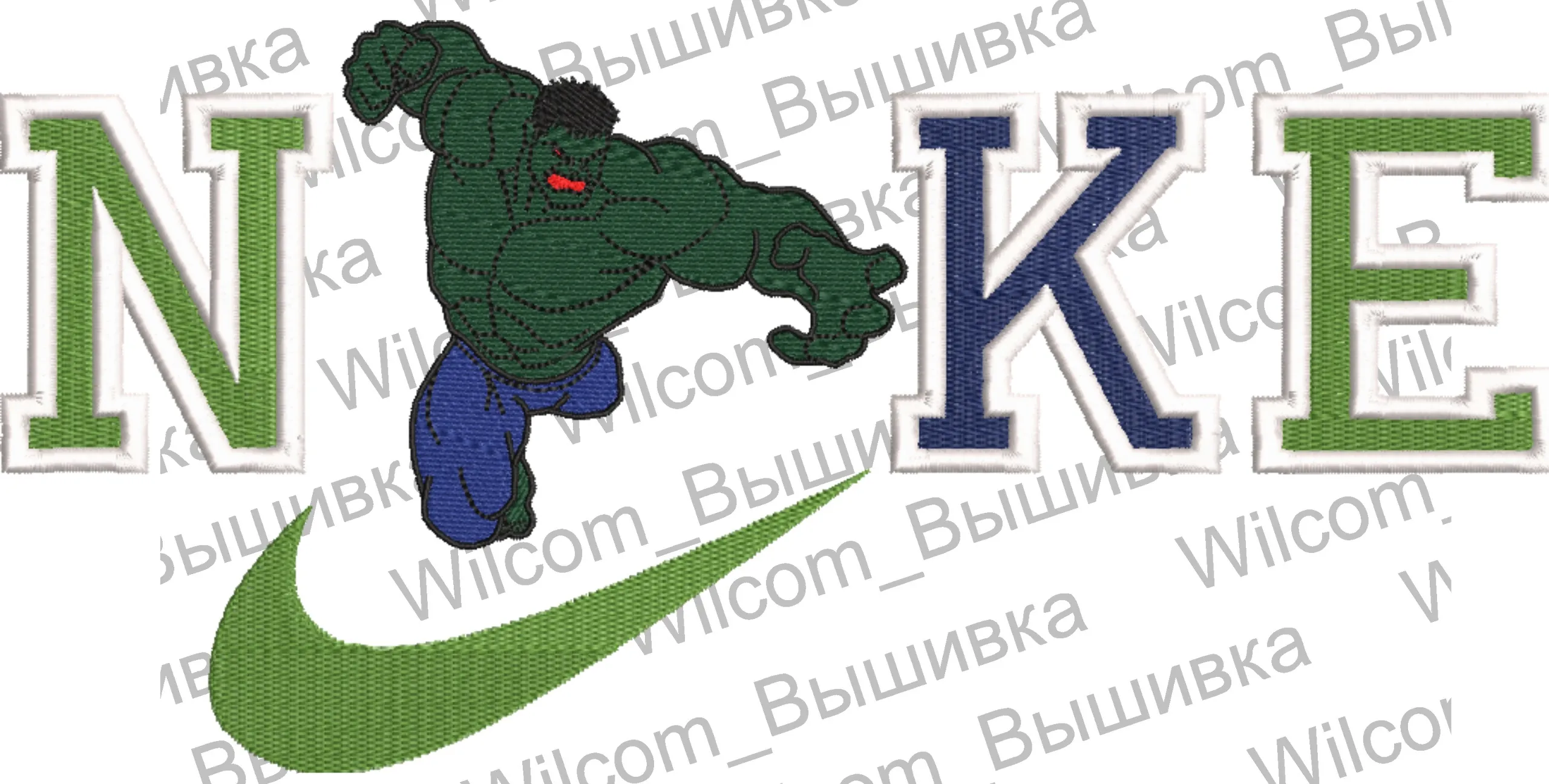 Alternative view of  Hulk Nike Logo Mashup 