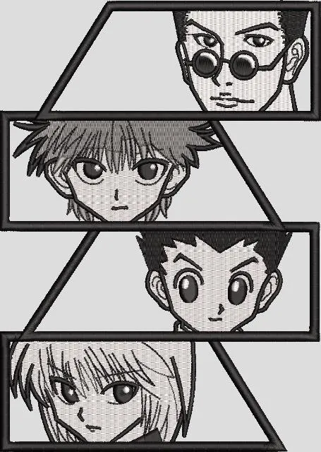 Alternative view of  Hunter x Hunter Main Characters Panel Design 