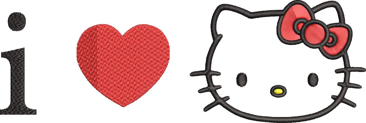 Alternative view of  I Love Hello Kitty Embroidery 