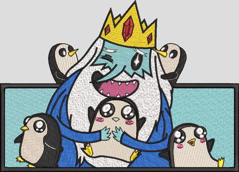 Alternative view of  Ice King with Gunter Penguins Embroidery 