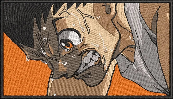 Alternative view of  Intense Anime Character Close Up with Sweat 