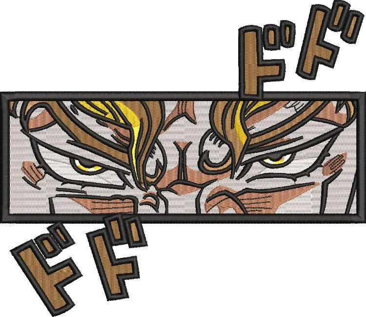 Alternative view of  Intense Anime Eyes with Japanese Katakana Sound Effects 