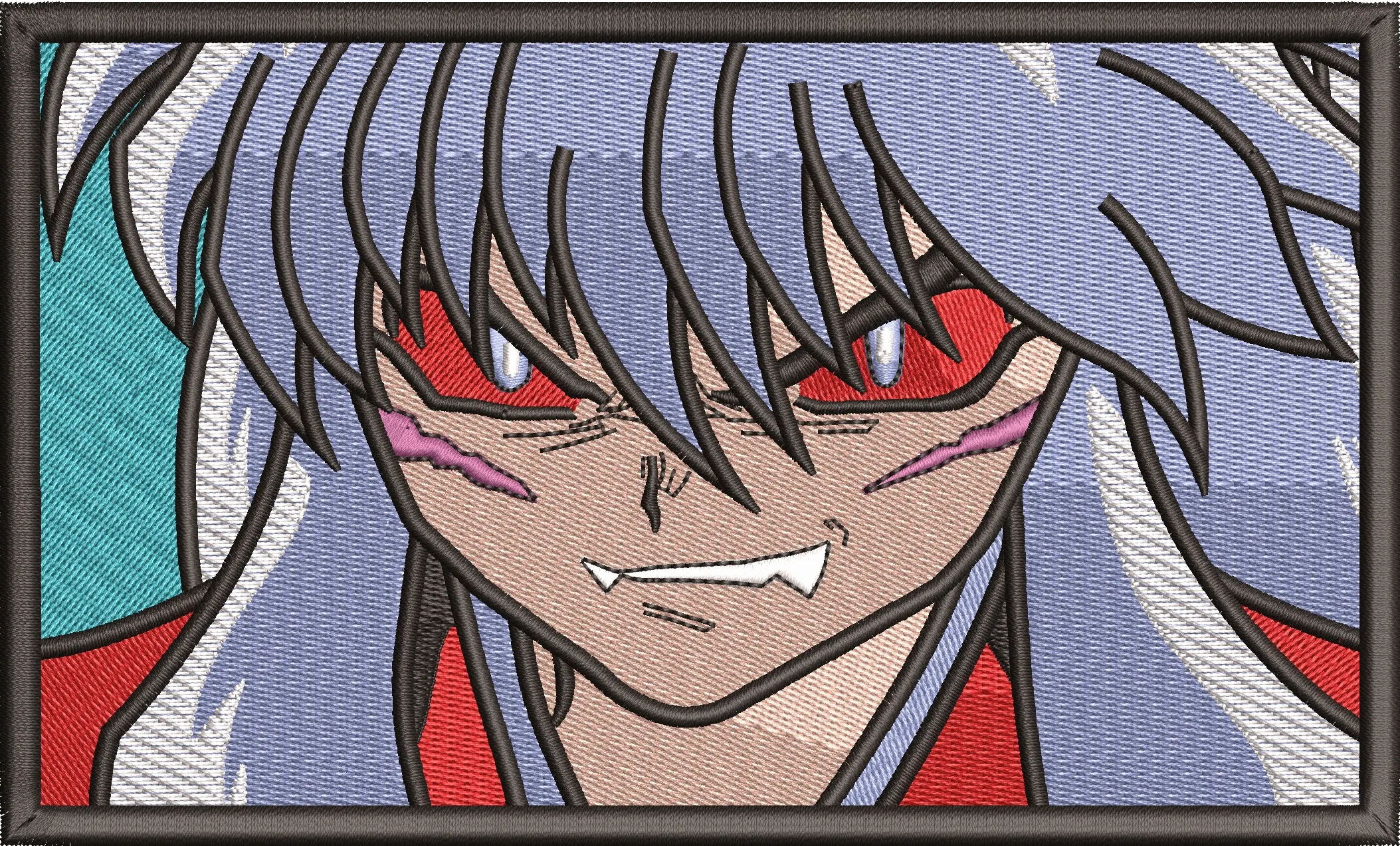 Alternative view of  Inuyasha Angry Close Up Embroidery Style 