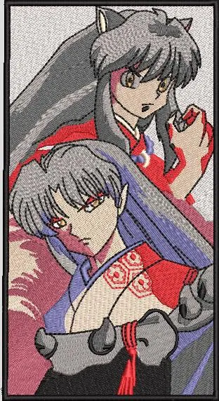Alternative view of  Inuyasha and Sesshomaru Brothers Portrait Embroidery 