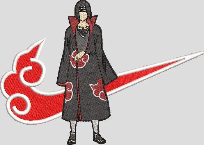 Alternative view of  Itachi Uchiha with Akatsuki Cloud Patch Style 