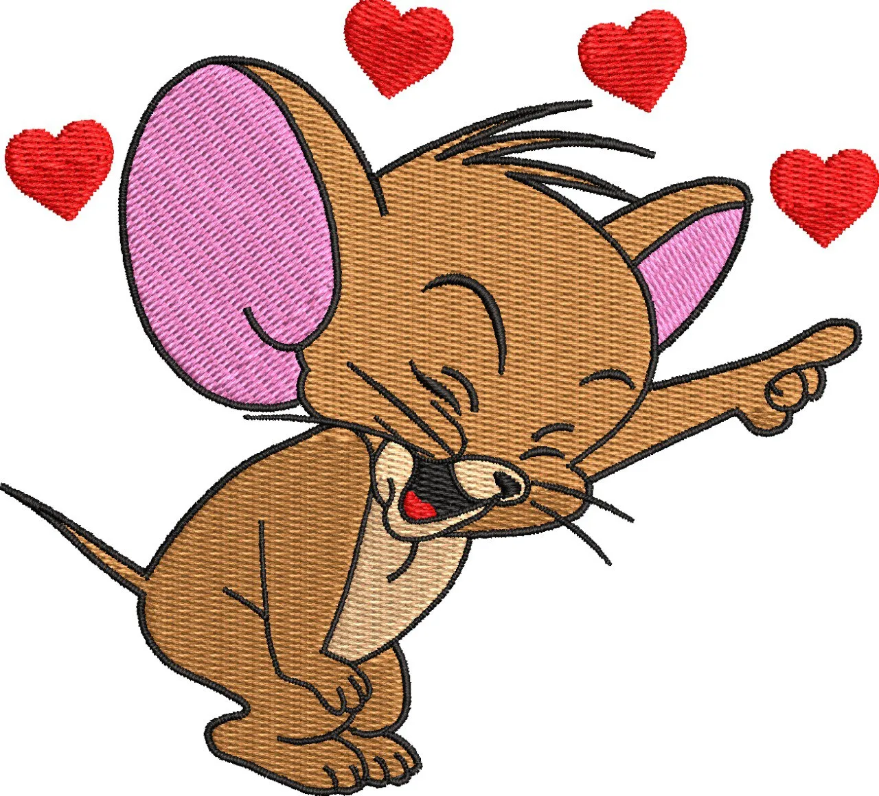 Alternative view of  Jerry Laughing with Hearts 