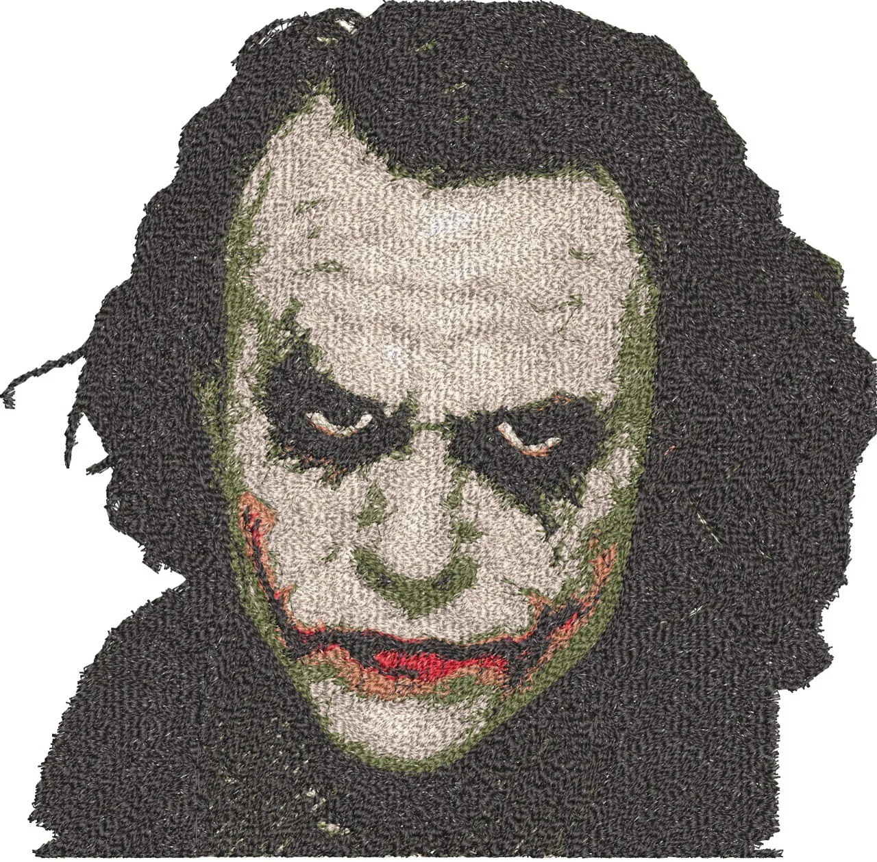 Alternative view of  Joker Embroidered Portrait Dark Knight Style 