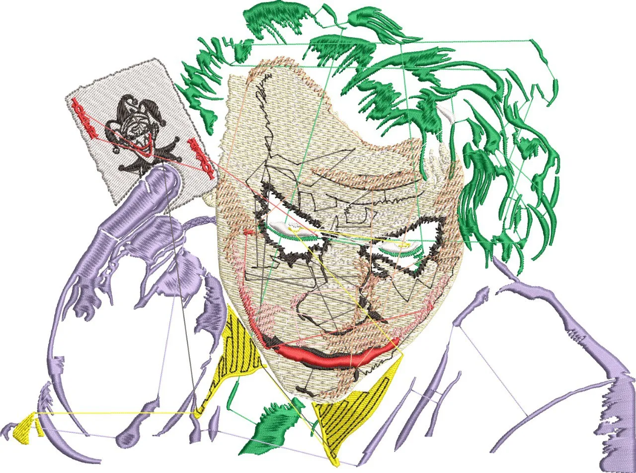 Alternative view of  Joker Embroidery Art with Playing Card 
