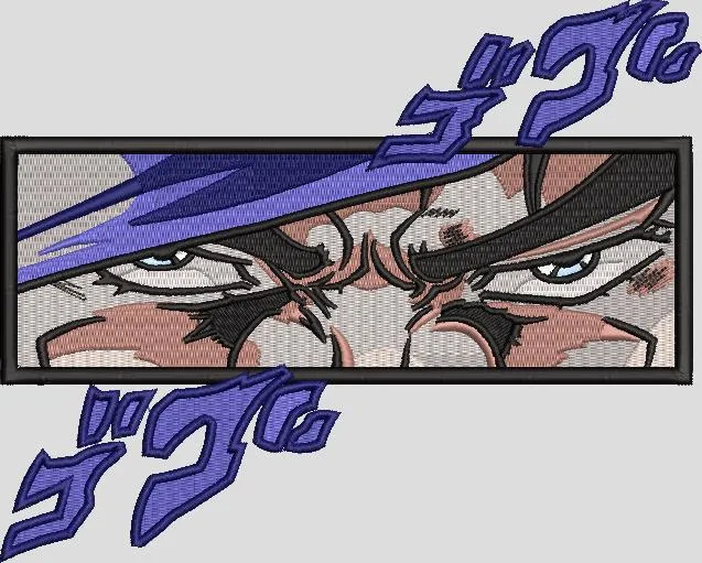 Alternative view of  Jotaro Kujo Eyes with Katakana Symbols 