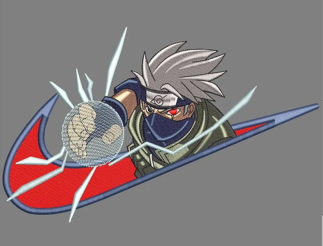 Alternative view of  Kakashi Hatake Chidori in Nike Logo 