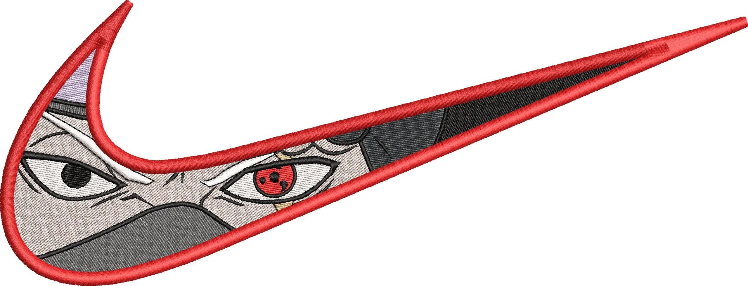 Alternative view of  Kakashi Sharingan Eyes in Nike Logo 