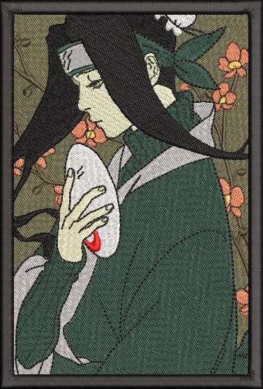 Alternative view of  Kakashi with ANBU Mask Floral Embroidery 
