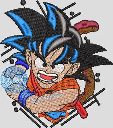 Alternative view of  Kid Goku Energy Attack Embroidery 