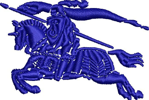 Alternative view of  Knight on Horseback with Spear Embroidery 