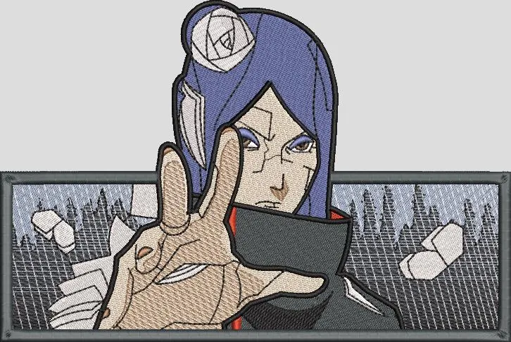 Alternative view of  Konan with Paper Jutsu Patch Style 