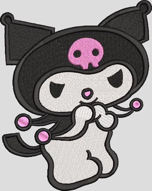 Alternative view of  Kuromi from Sanrio Cute Embroidery Patch 