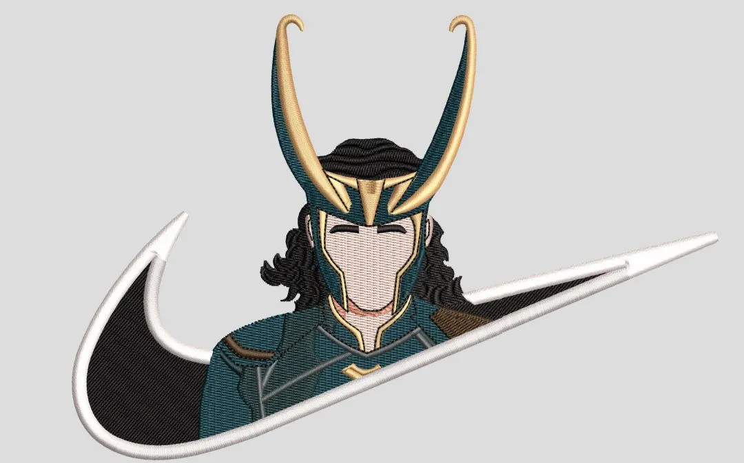 Alternative view of  Loki Marvel Character in Nike Swoosh 