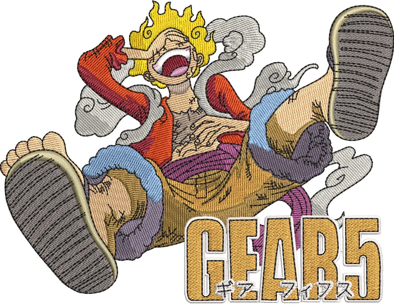 Alternative view of  Luffy Gear 5 Embroidered Patch Style 