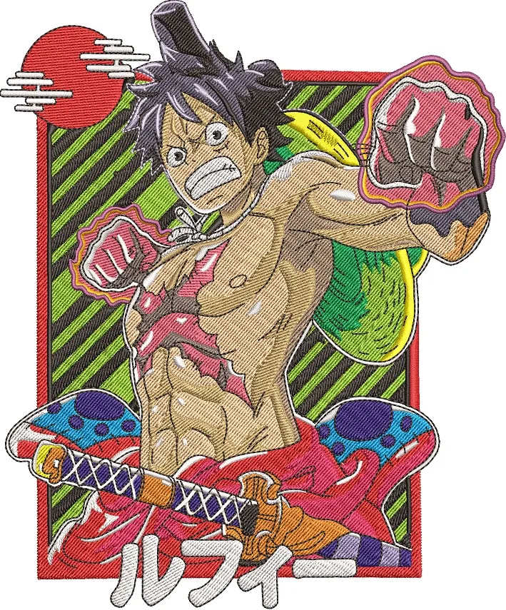 Alternative view of  Luffy Gear Fourth Embroidered Patch Style 