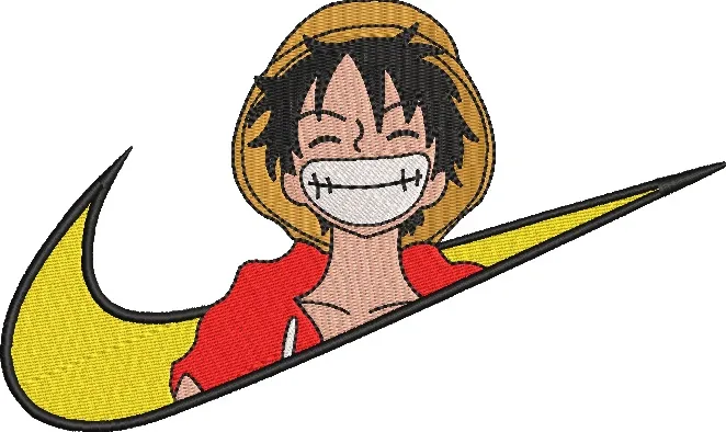 Alternative view of  Luffy Inside Yellow Nike Swoosh 