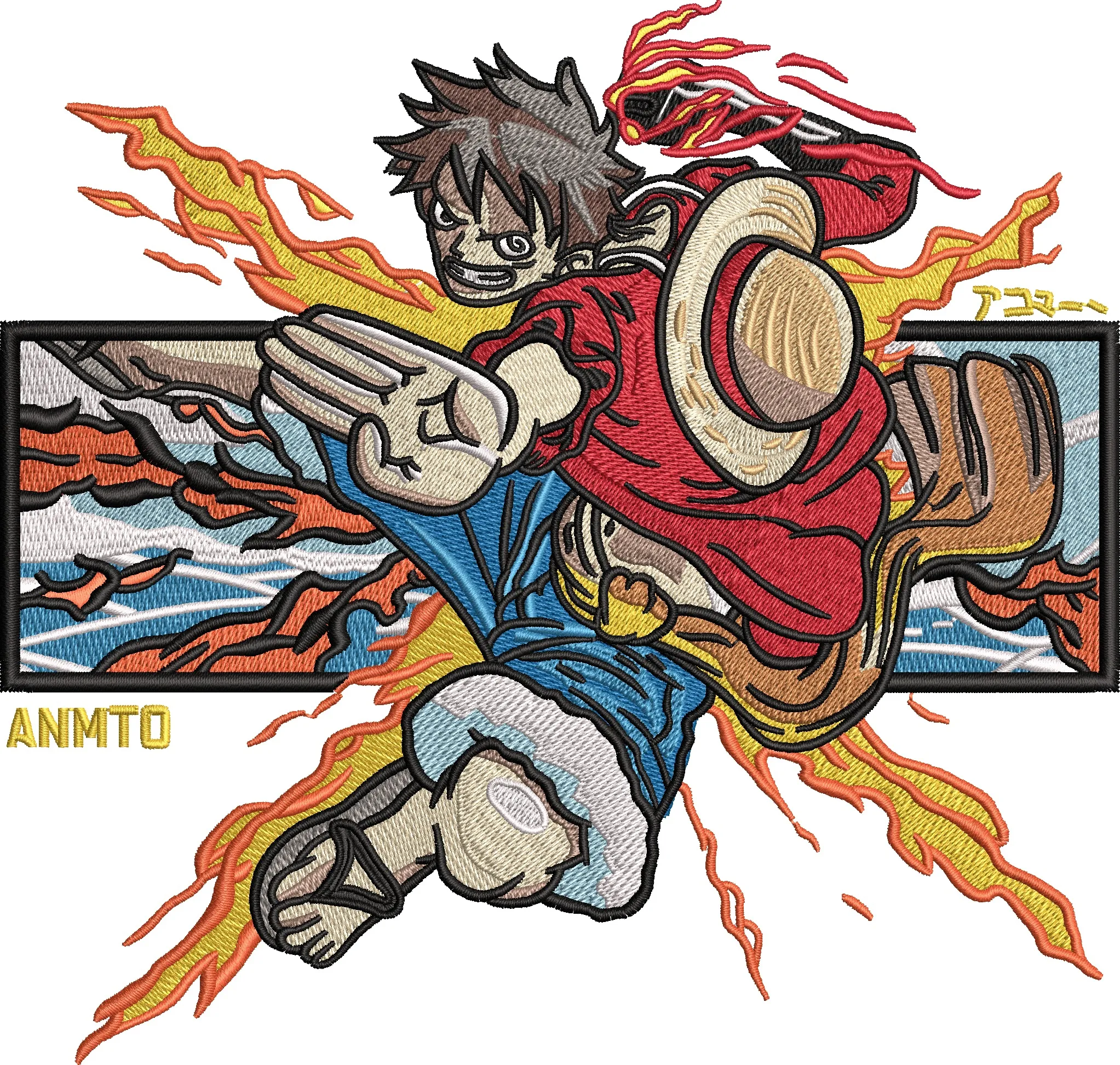 Alternative view of  Luffy from One Piece Dynamic Punch Embroidery 