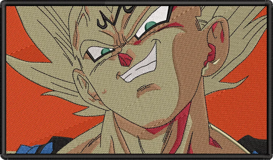 Alternative view of  Majin Vegeta Close Up Embroidered Patch Style 
