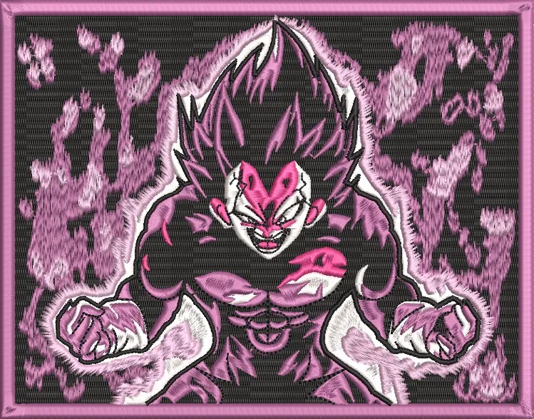 Alternative view of  Majin Vegeta Pink Energy Embroidered Patch Style 
