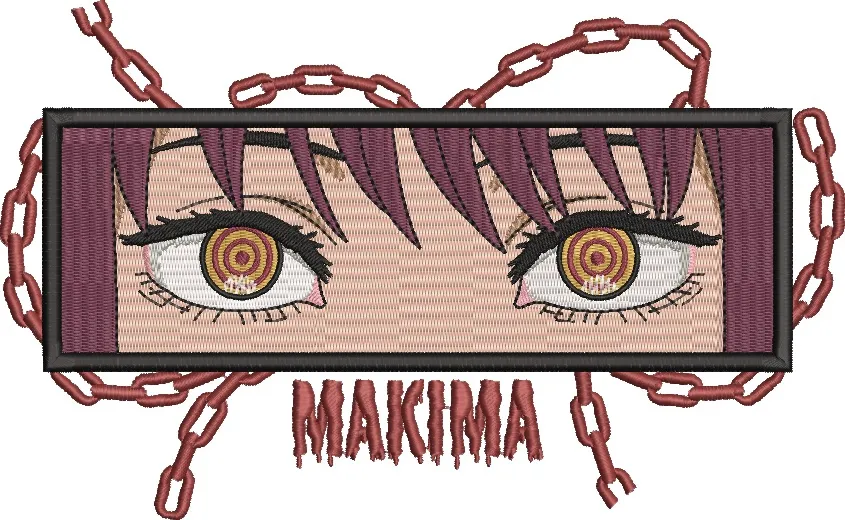 Alternative view of  Makima Eyes with Chains Embroidered Patch 