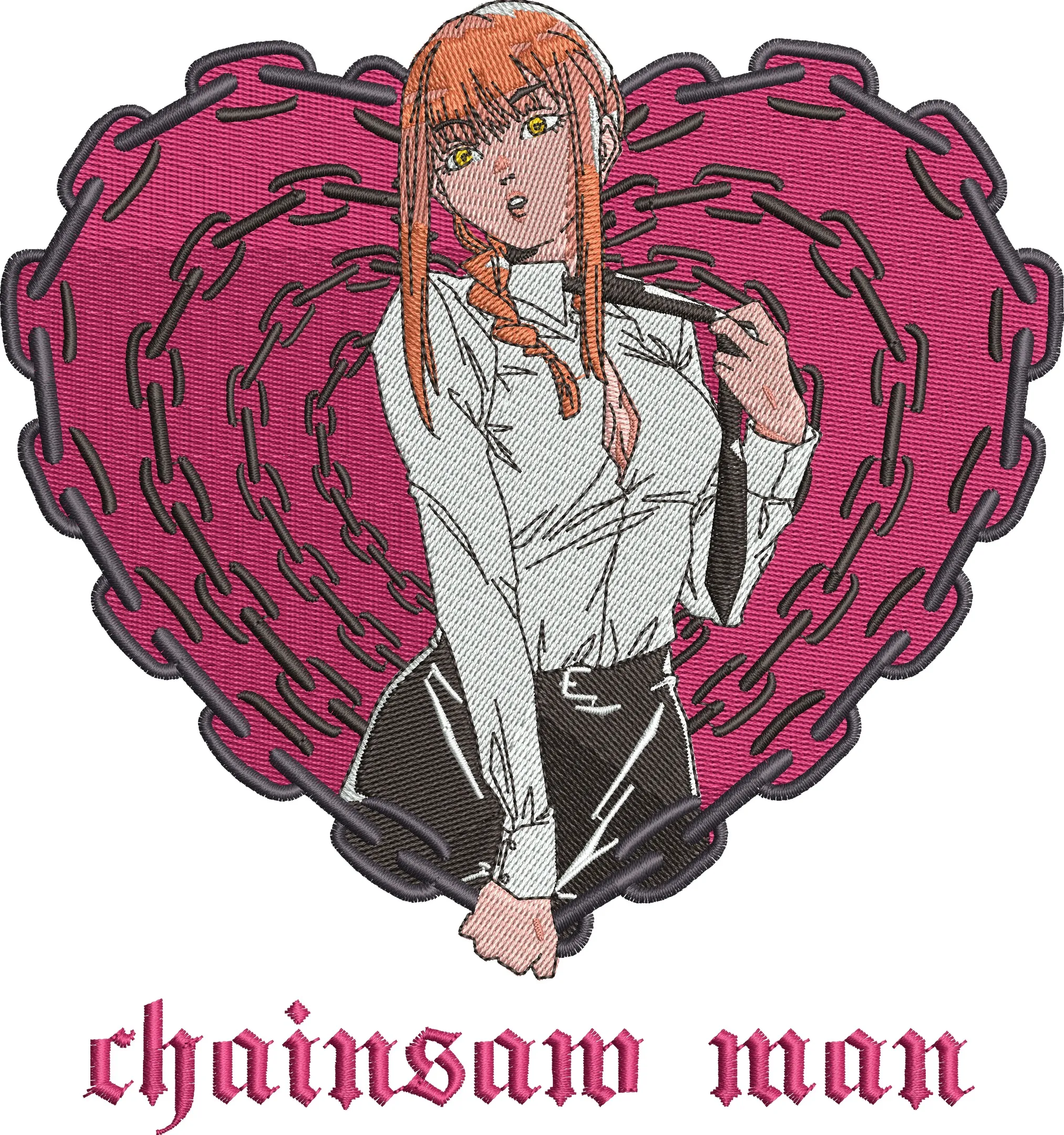 Alternative view of  Makima with Heart Shaped Chains Chainsaw Man 
