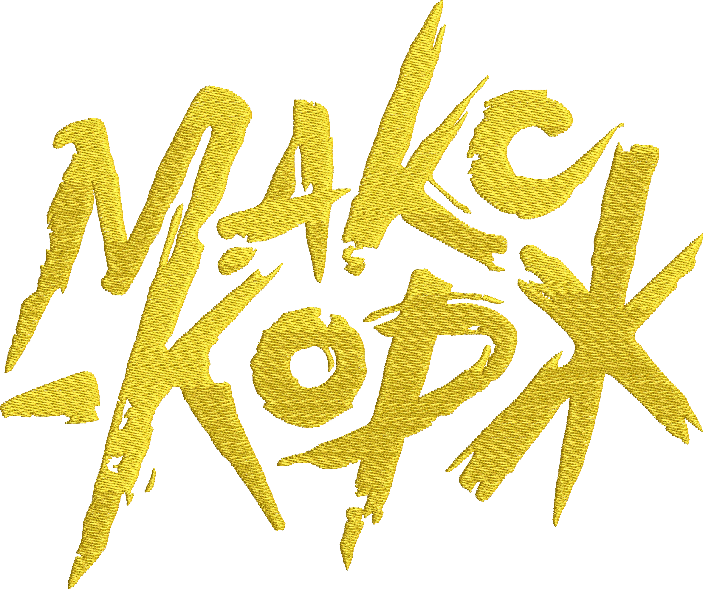 Alternative view of  Maks Korzh Stylized Embroidered Yellow Text 