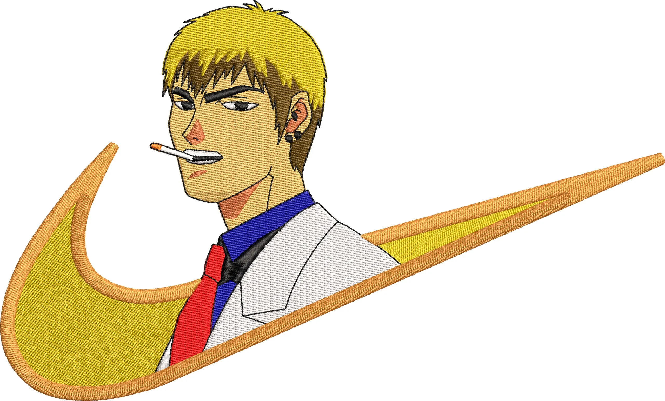 Alternative view of  Male Anime Character in Nike Swoosh Logo 