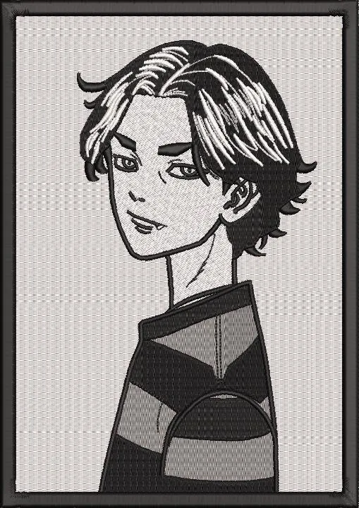 Alternative view of  Manga Style Boy with Striped Shirt 