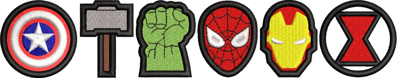 Alternative view of  Marvel Avengers Icon Set Embroidered Patch Style 