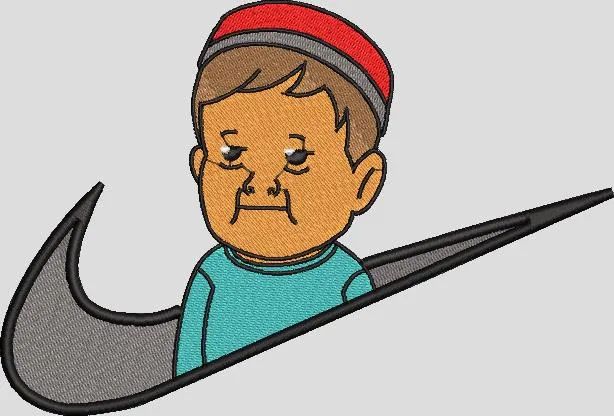 Alternative view of  Meme Child Inside Nike Swoosh 