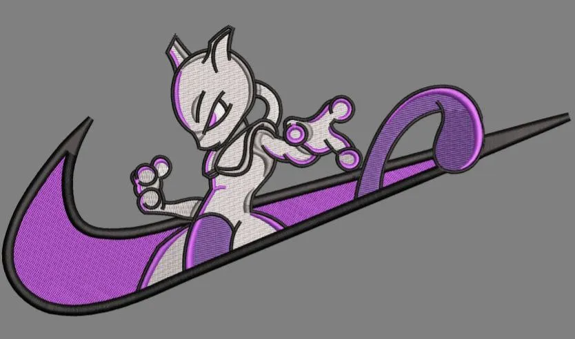 Alternative view of  Mewtwo on Nike Swoosh Patch 