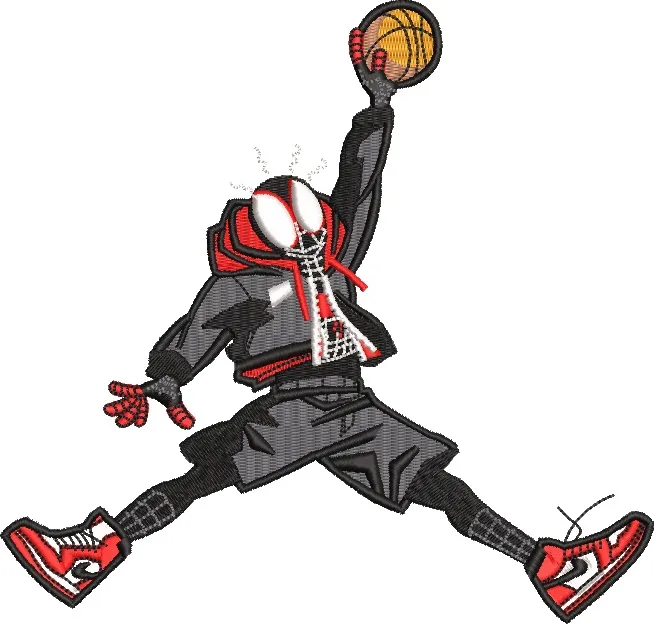 Alternative view of  Miles Morales Spider Man Jumpman Parody 