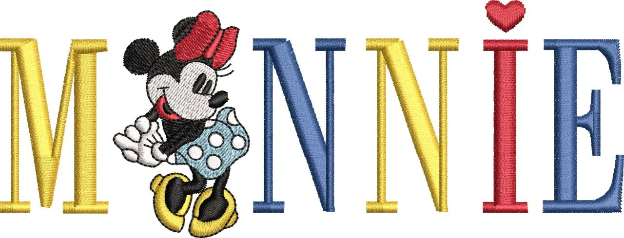 Alternative view of  Minnie Mouse Name Embroidery 