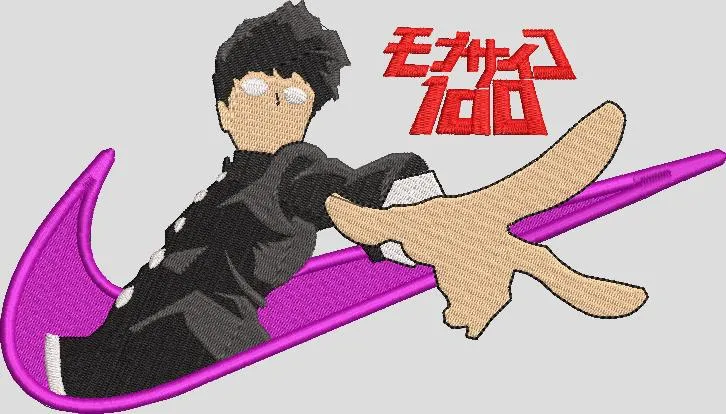 Alternative view of  Mob Psycho 100 Mob with Nike Swoosh 
