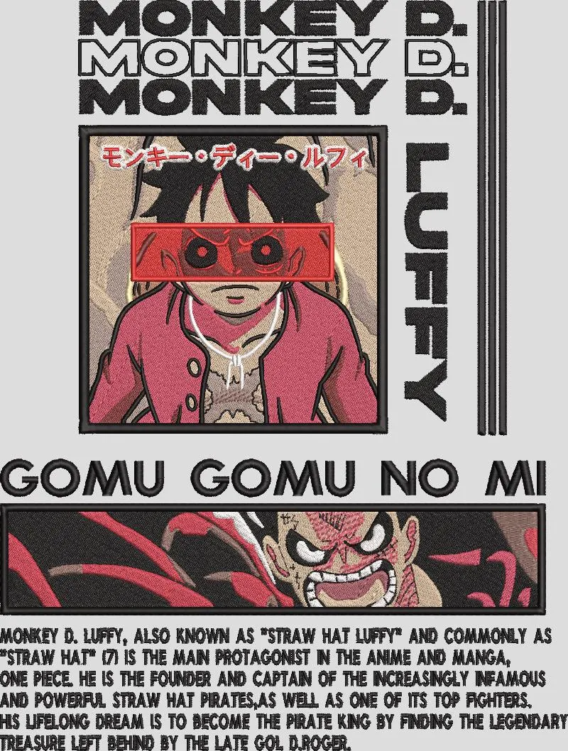 Alternative view of  Monkey D Luffy Gomu Gomu No Mi One Piece Tribute 