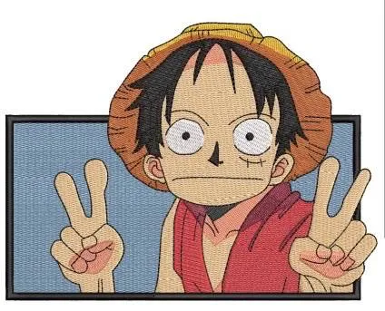 Alternative view of  Monkey D Luffy Peace Sign Patch 