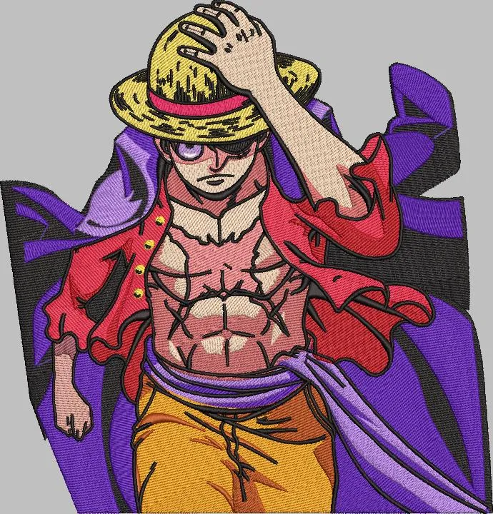 Alternative view of  Monkey D Luffy Running Embroidered Patch Style 