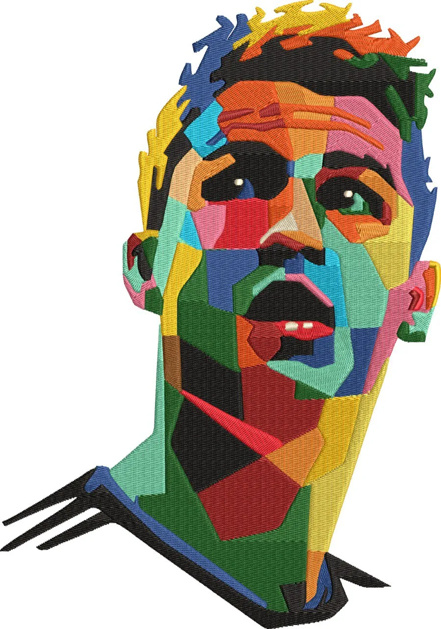 Alternative view of  Multicolor Geometric Male Portrait 