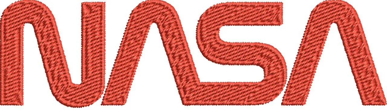 Alternative view of  NASA Worm Logo Red Embroidery 