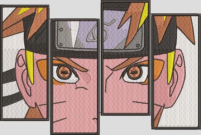 Alternative view of  Naruto Eyes Multi Panel Embroidery 
