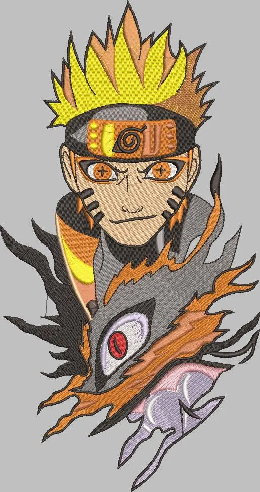 Alternative view of  Naruto and Kurama Chakra Mode Embroidered Patch 