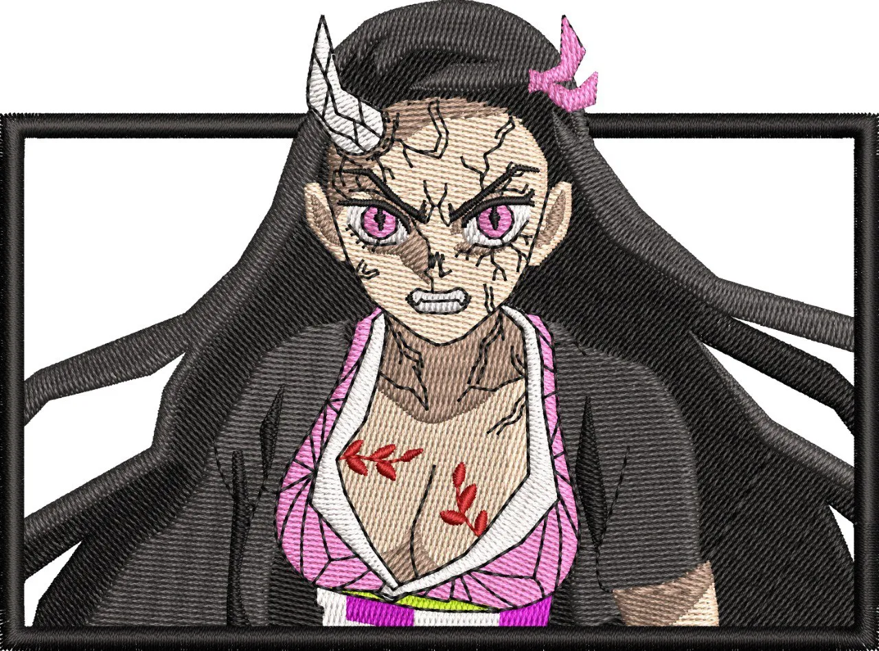 Alternative view of  Nezuko Kamado Transformed Form Embroidery 
