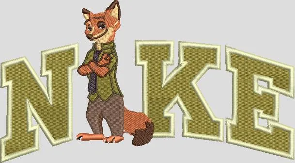 Alternative view of  Nick Wilde with Nike Text Embroidery 