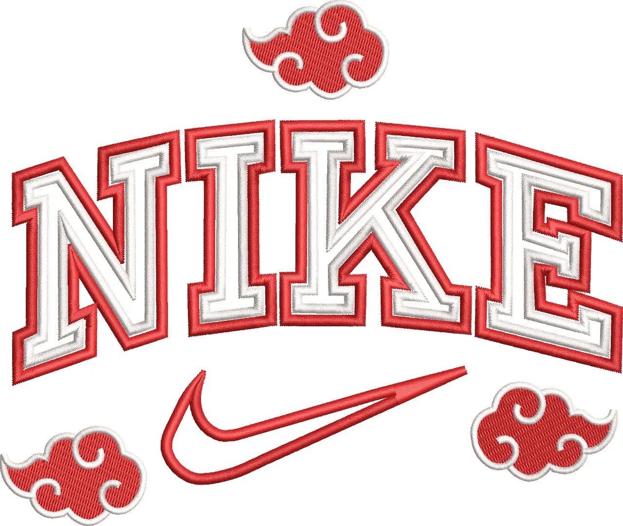 Alternative view of  Nike Logo with Akatsuki Clouds Embroidery 