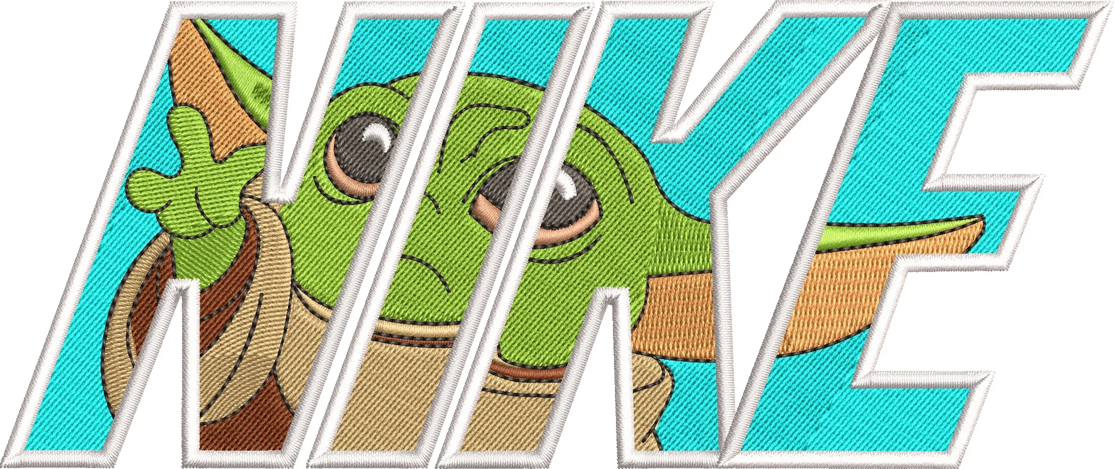 Alternative view of  Nike Logo with Baby Yoda Star Wars 